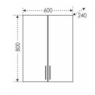 Шкаф СанТа Дублин 423001 60см белый